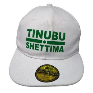 Tinubu Shettima Snapback Cap White One Size Adjustable Lightweight New Cap